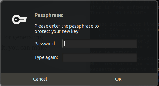passphrase entry